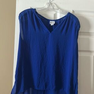 Blue sleeveless top